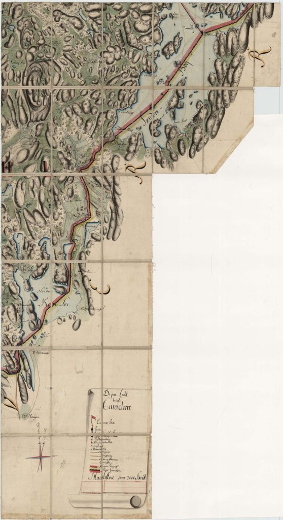 Kart fra 1808 over Idd og Enningdalen.