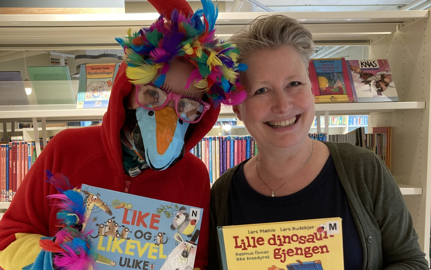 Lesegøyen og Ellen på biblioteket