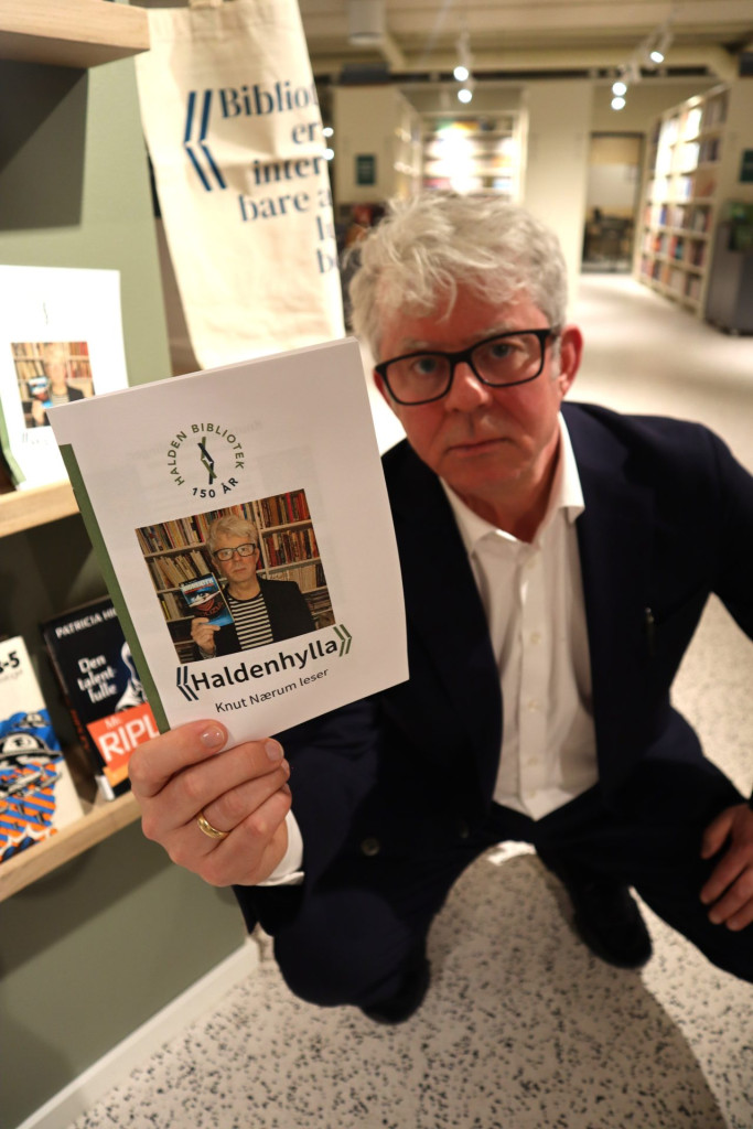 Knut Nærum med Haldenhylla